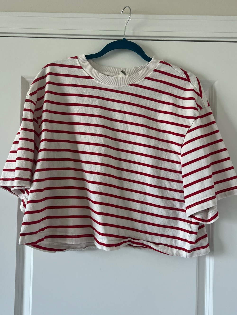 H&M Striped Cropped Tee